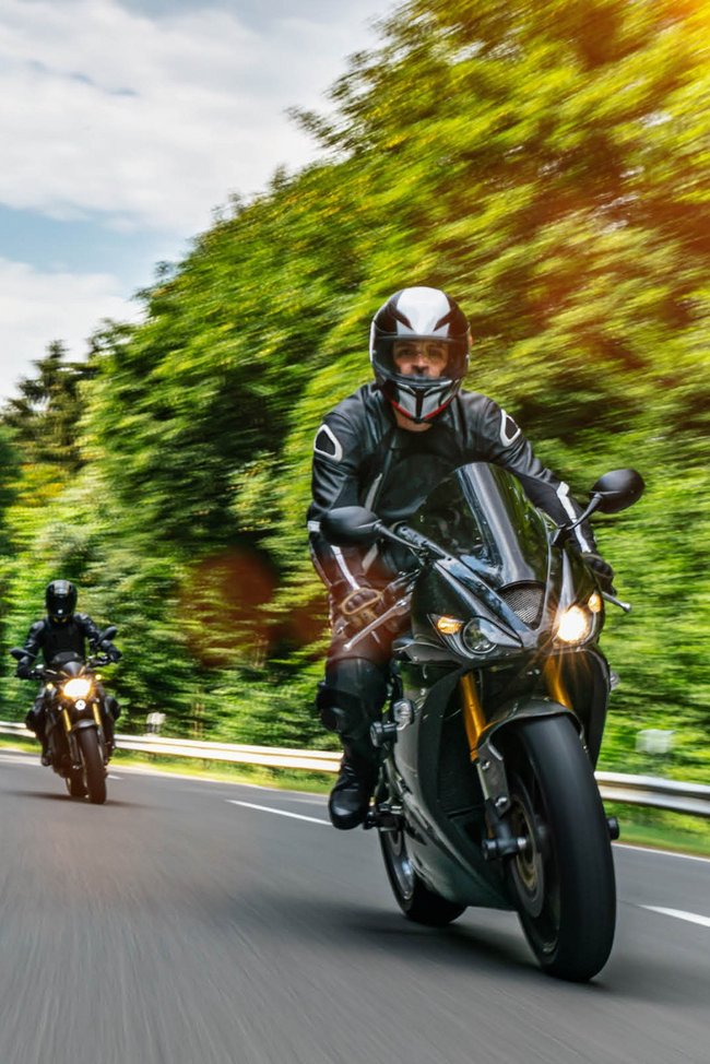 Gruppe von Motorradfahrern Gruppe von Motorradfahrern